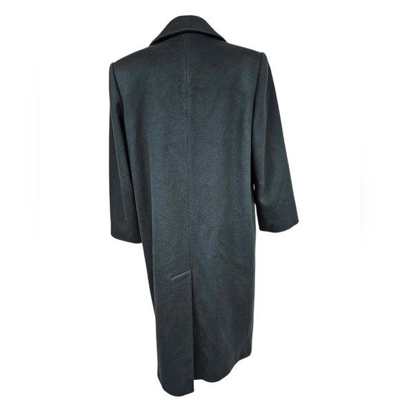 Vintage 80s Forecaster Emerald Green Double Breasted Wool Trench Coat Size 10 - Picture 5 of 12